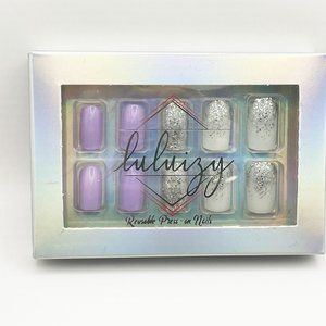 Press On Nails Square Medium Reusable Nail Tips Kit